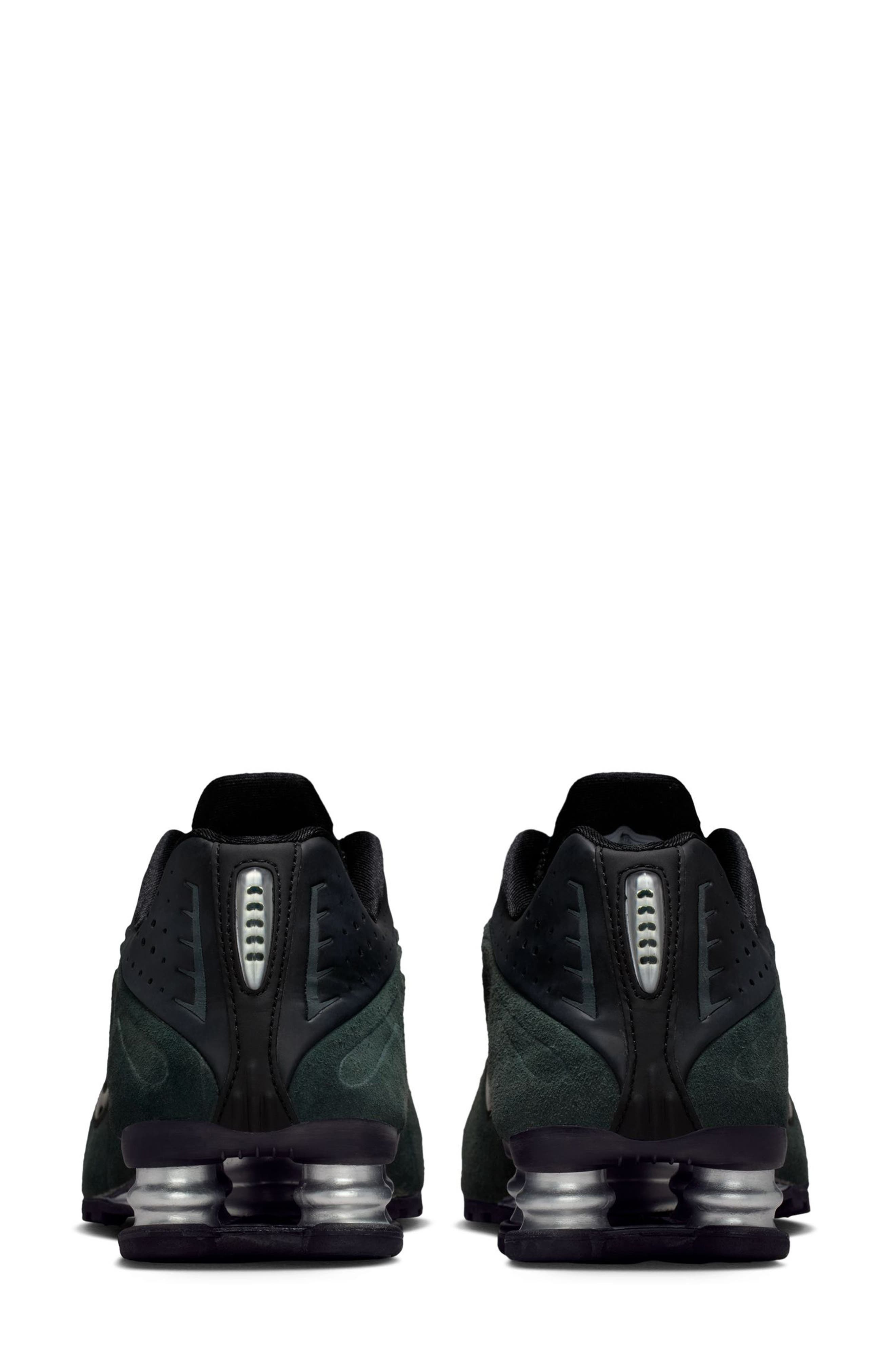 Nike Shox R4 Sneaker in Black/Seaweed/Silver at Nordstrom - 5