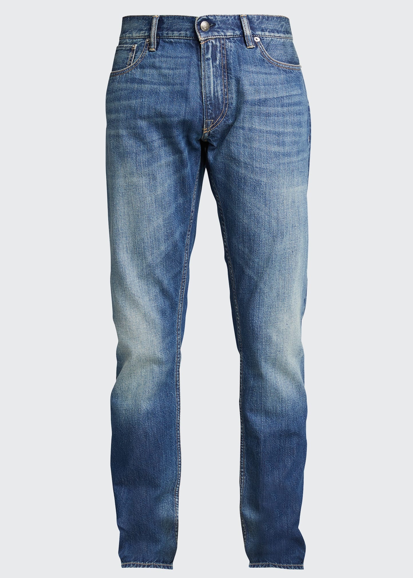 Men's Faded Slim-Straight Jeans - 1
