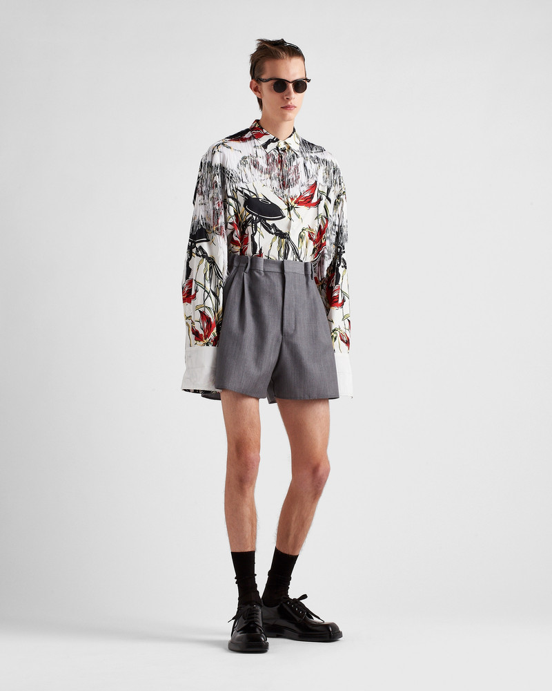 Prada Wool and mohair shorts outlook