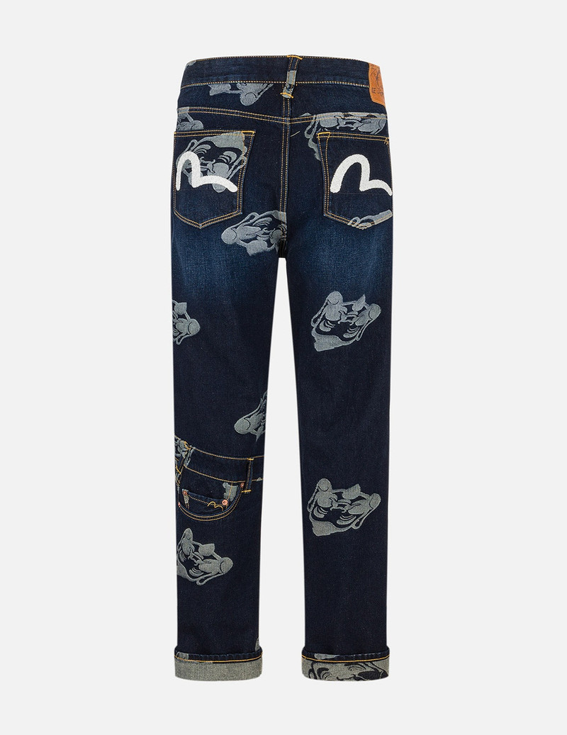 EVISU Seagull Embroidery and Godhead Jacquard Straight Fit Jeans outlook