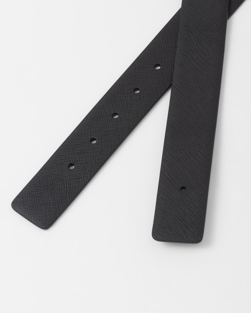 Prada Reversible Saffiano leather belt strap outlook