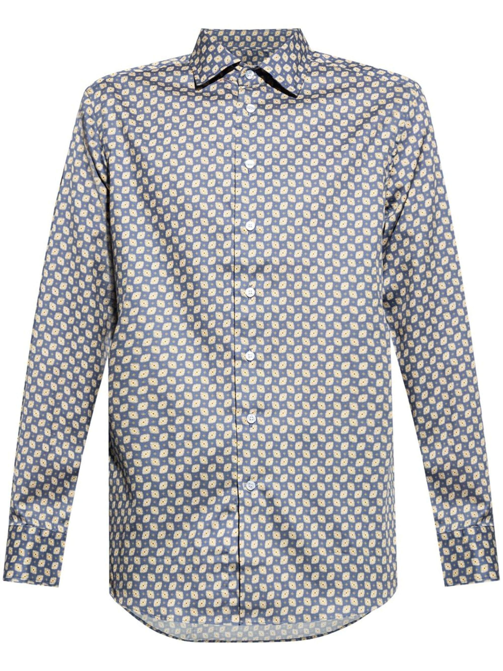 abstract-pattern cotton shirt - 1