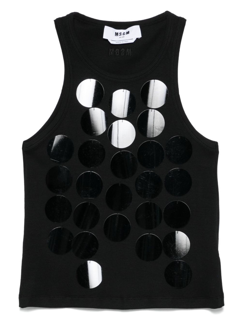 sequin-embellished tank top 1