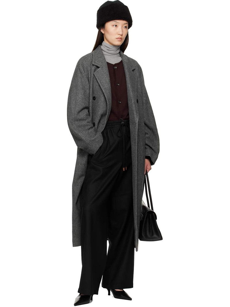LE17SEPTEMBRE Navy Drawstring Easy Wool Trousers outlook