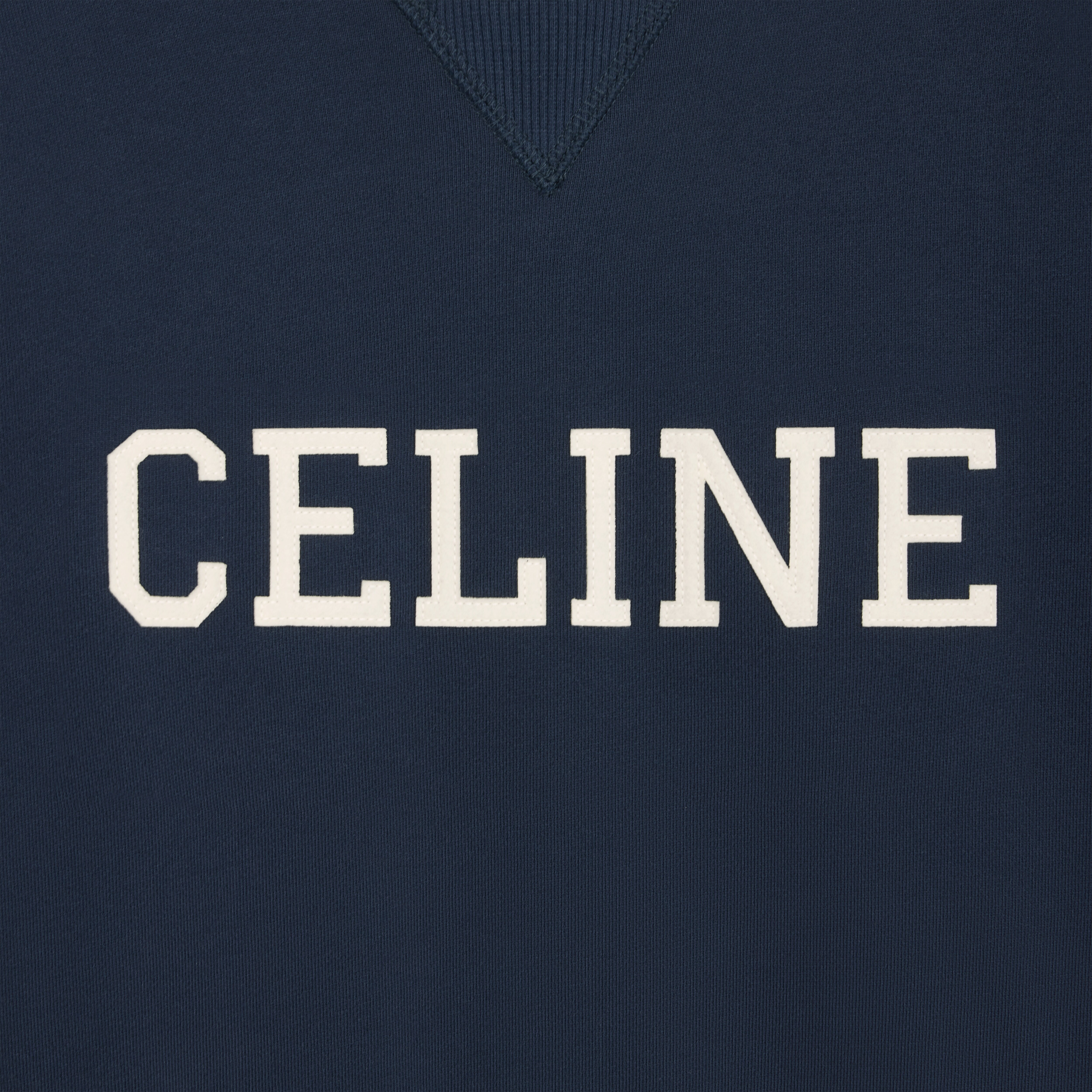 celine loose sweatshirt in cotton fleece - 4