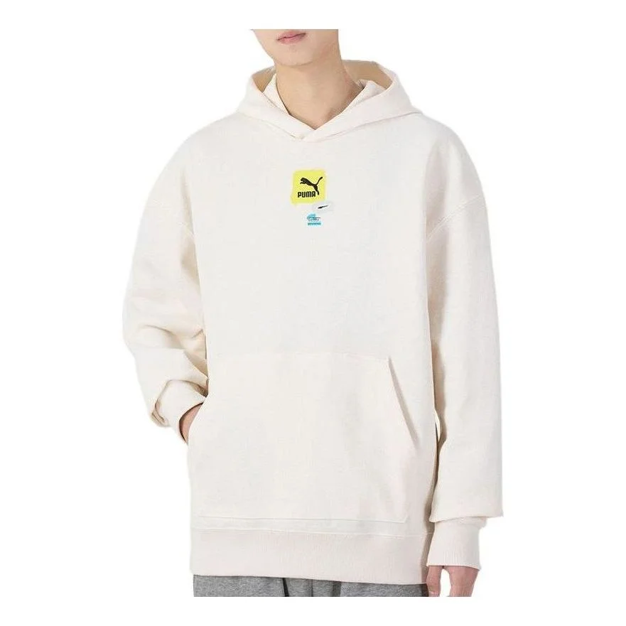 PUMA Oversize Trend Graphic Logo Hoodie 'White' 536061-65 - 1