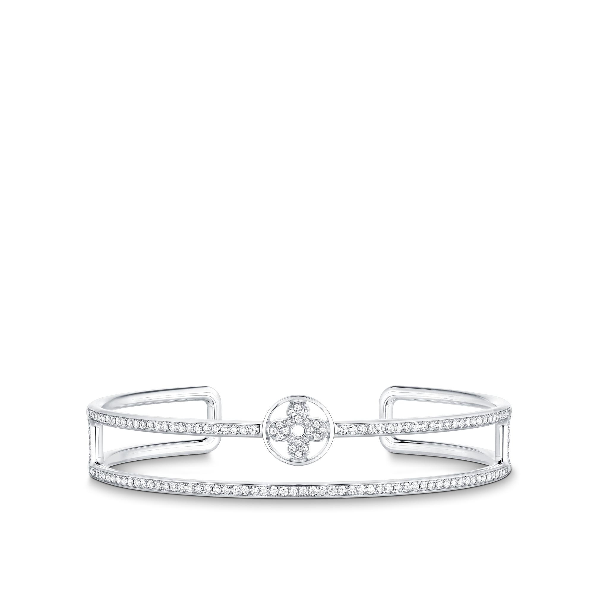 Idylle Blossom Two-Row Bracelet, White Gold And Diamonds - 3