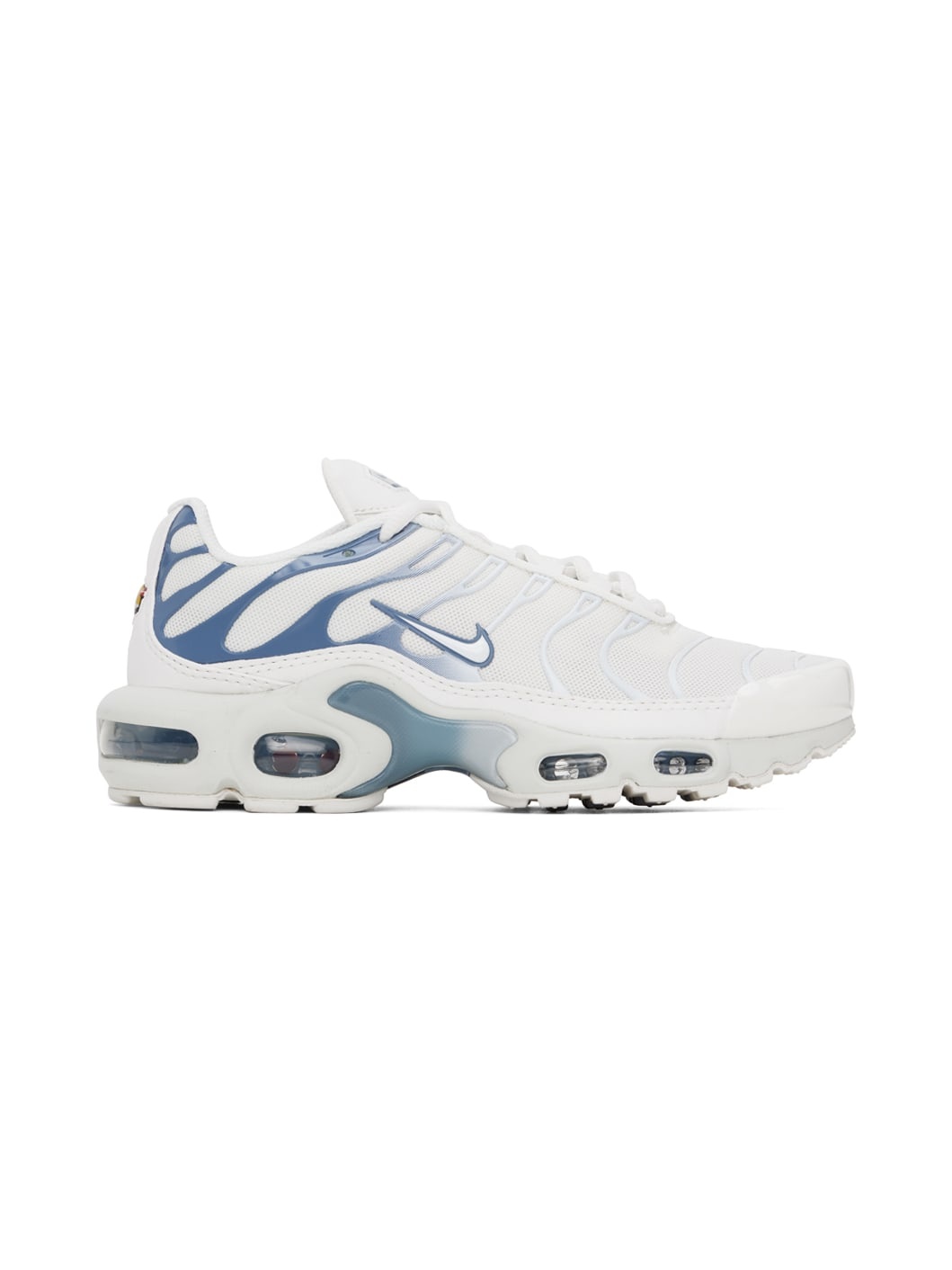 White & Blue Air Max Plus Sneakers - 1