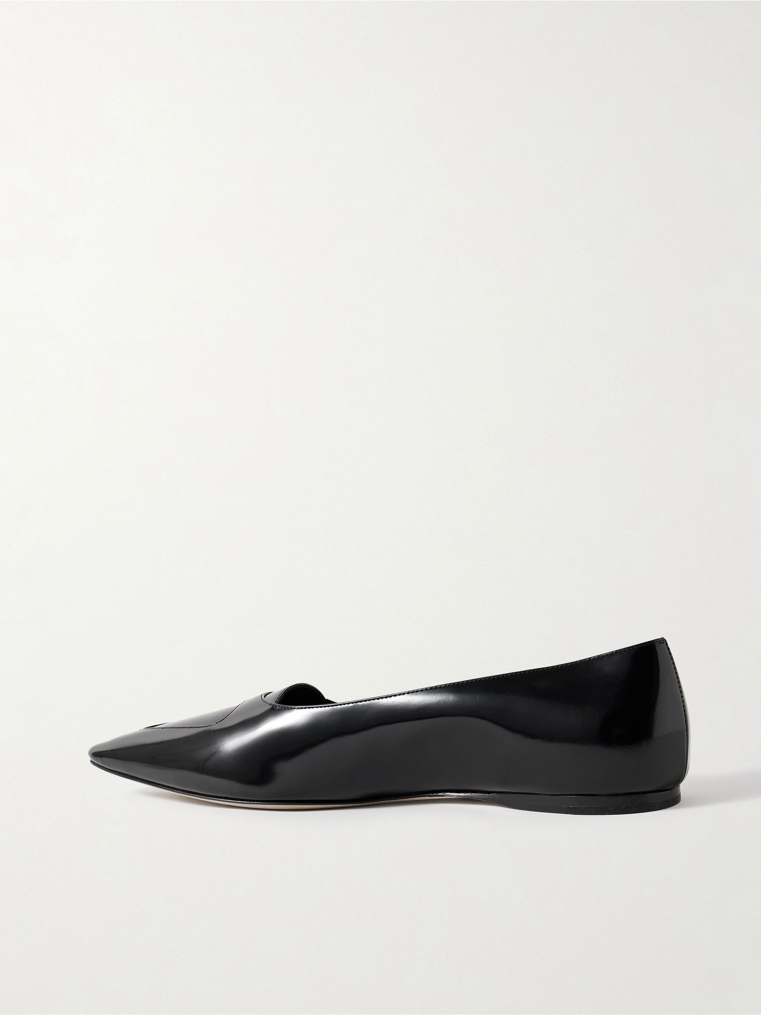 Viv glossed-leather ballet flats Black - 3