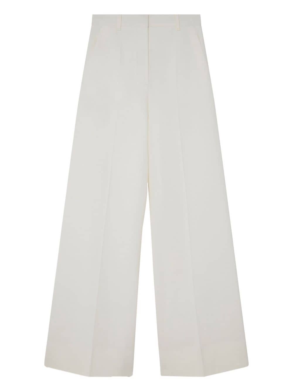 high-rise flared wool trousers - 2