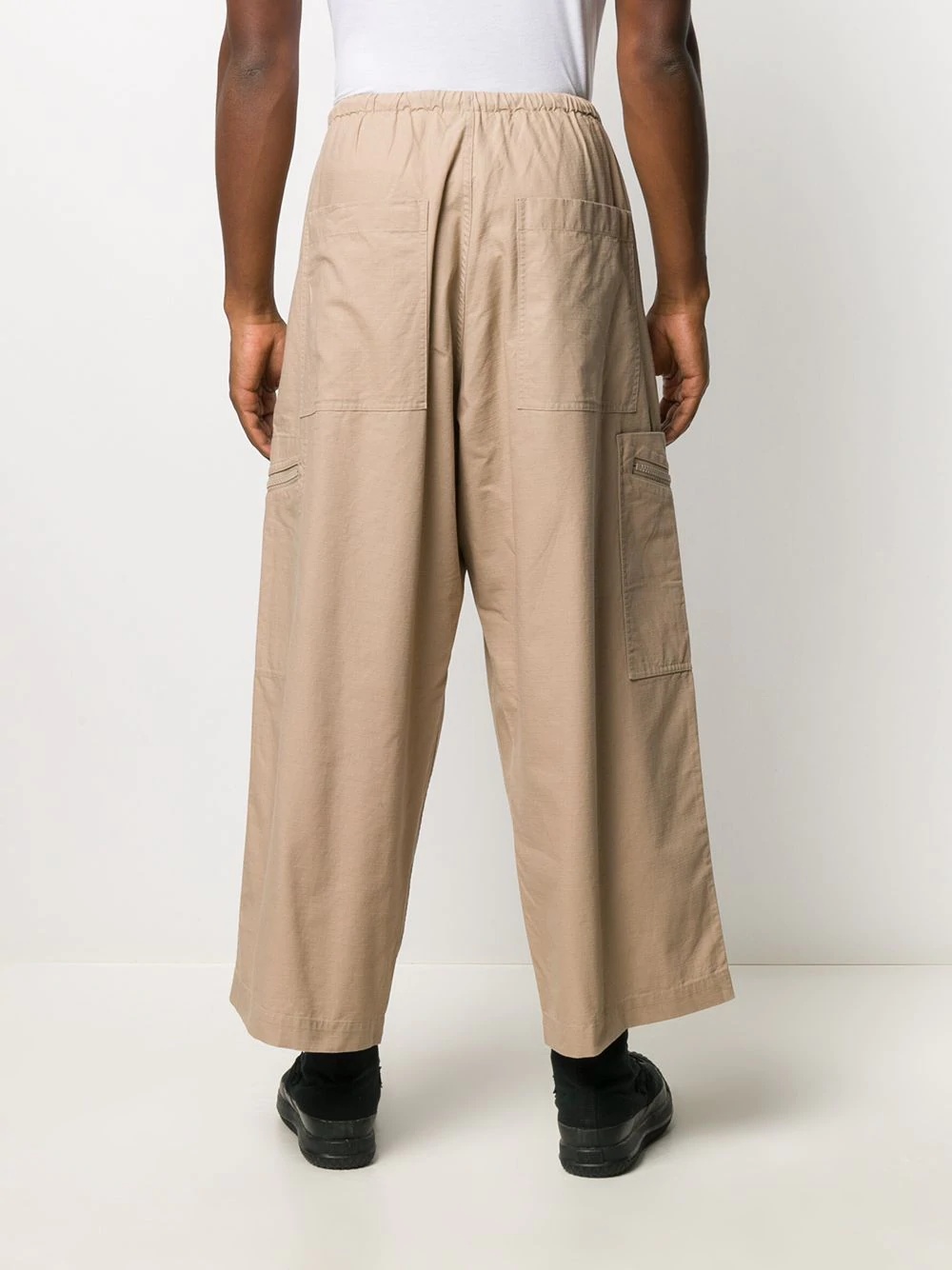 drawstring-waist cropped trousers - 4