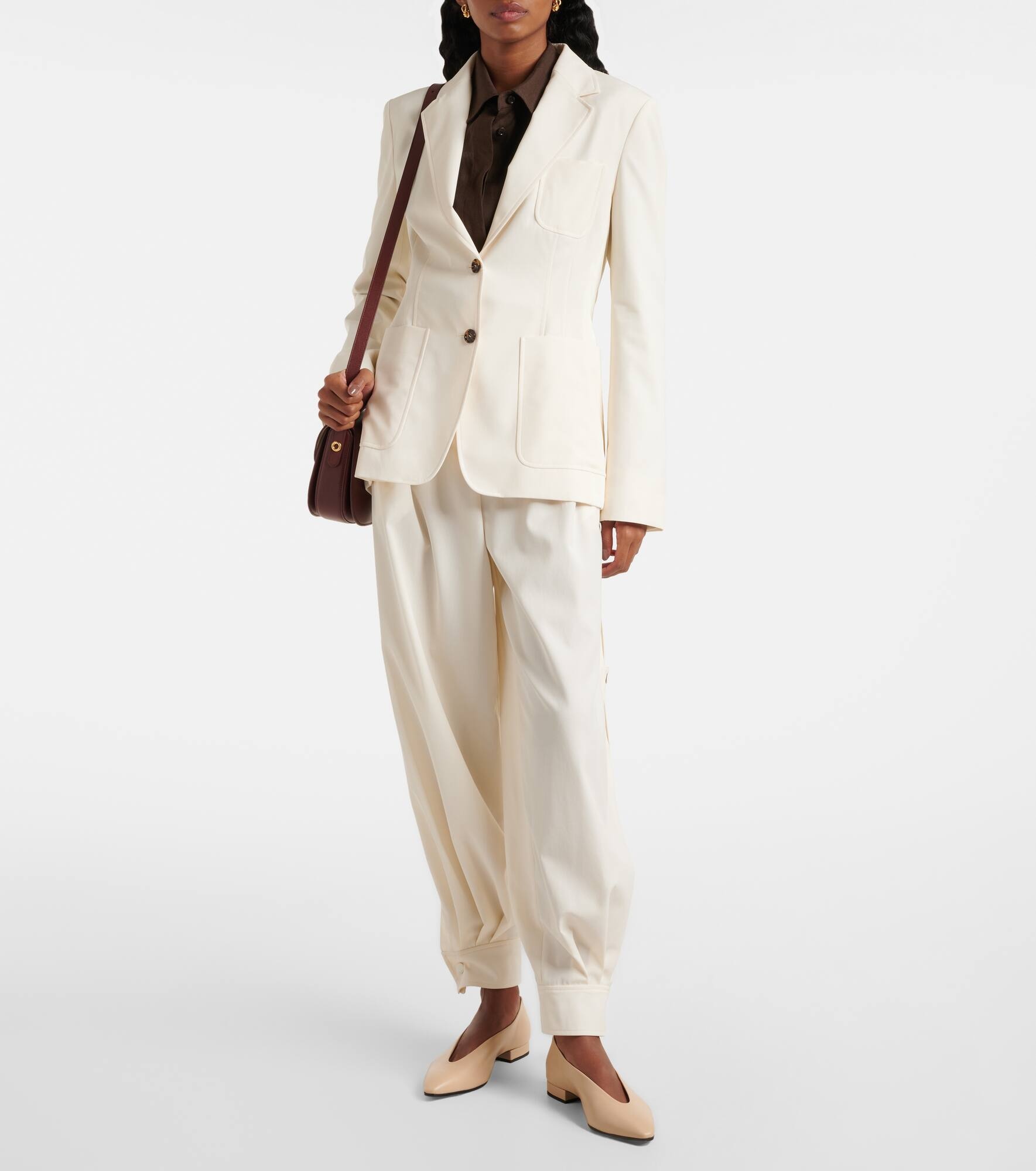 Single-breasted cotton blazer - 2