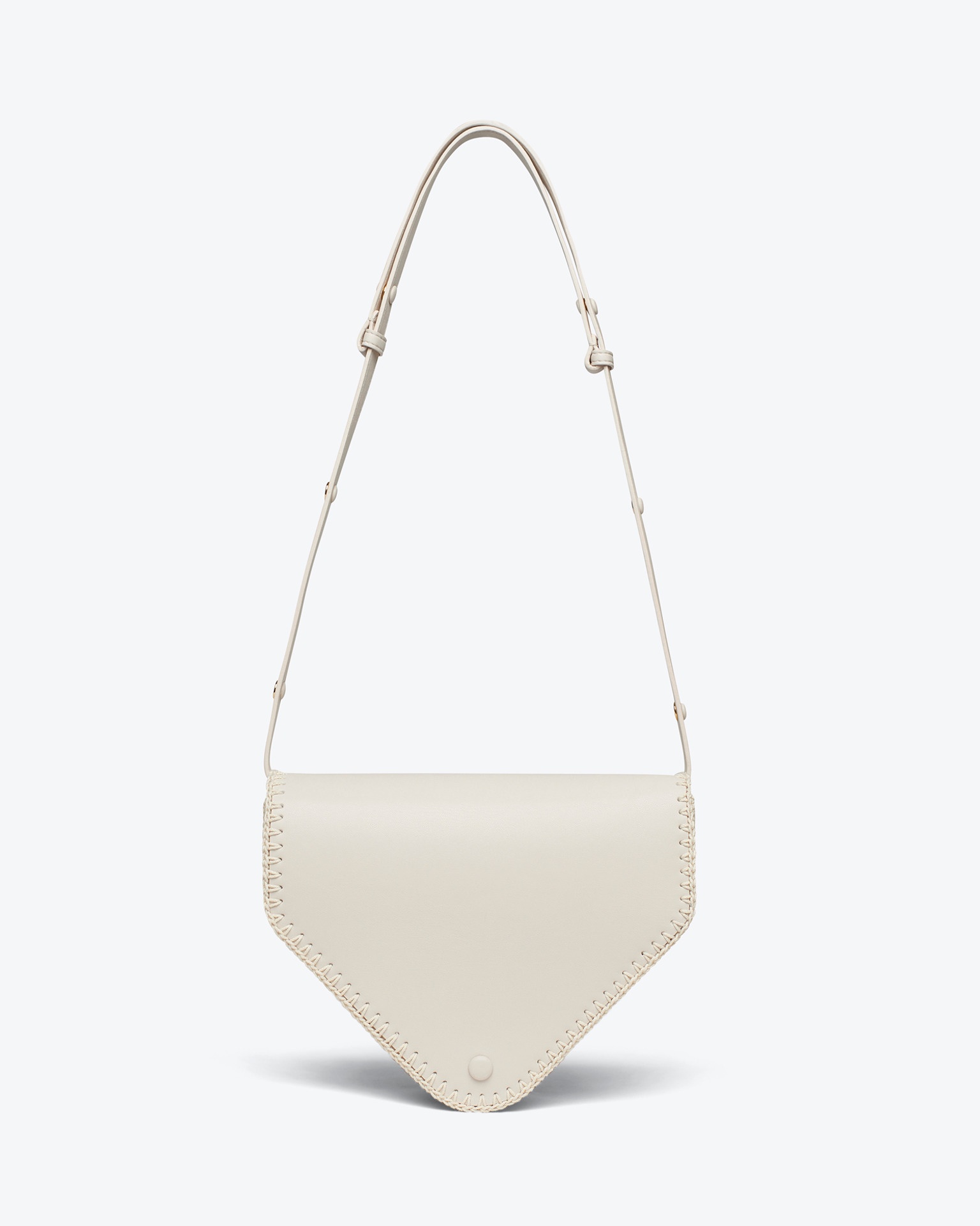 THE TRIANGLE BAG MEDIUM - Alt-nappa shoulder bag - Off-white/creme - 1