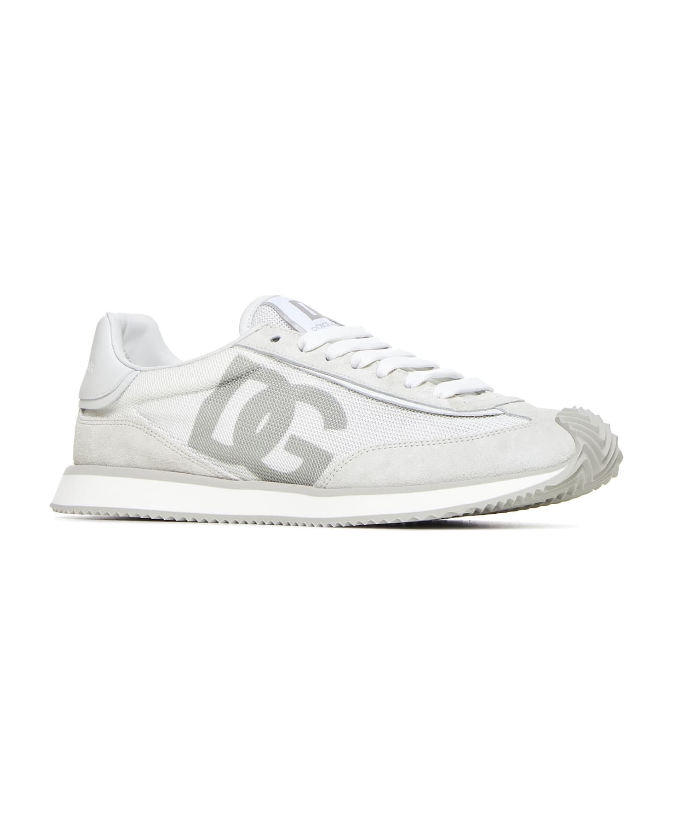 Two-tone Suede And Mesh Dg Aria Sneakers - 2