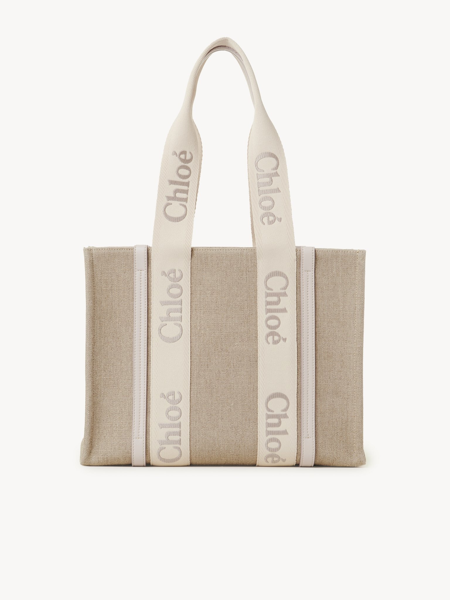 WOODY TOTE BAG IN LINEN - 4