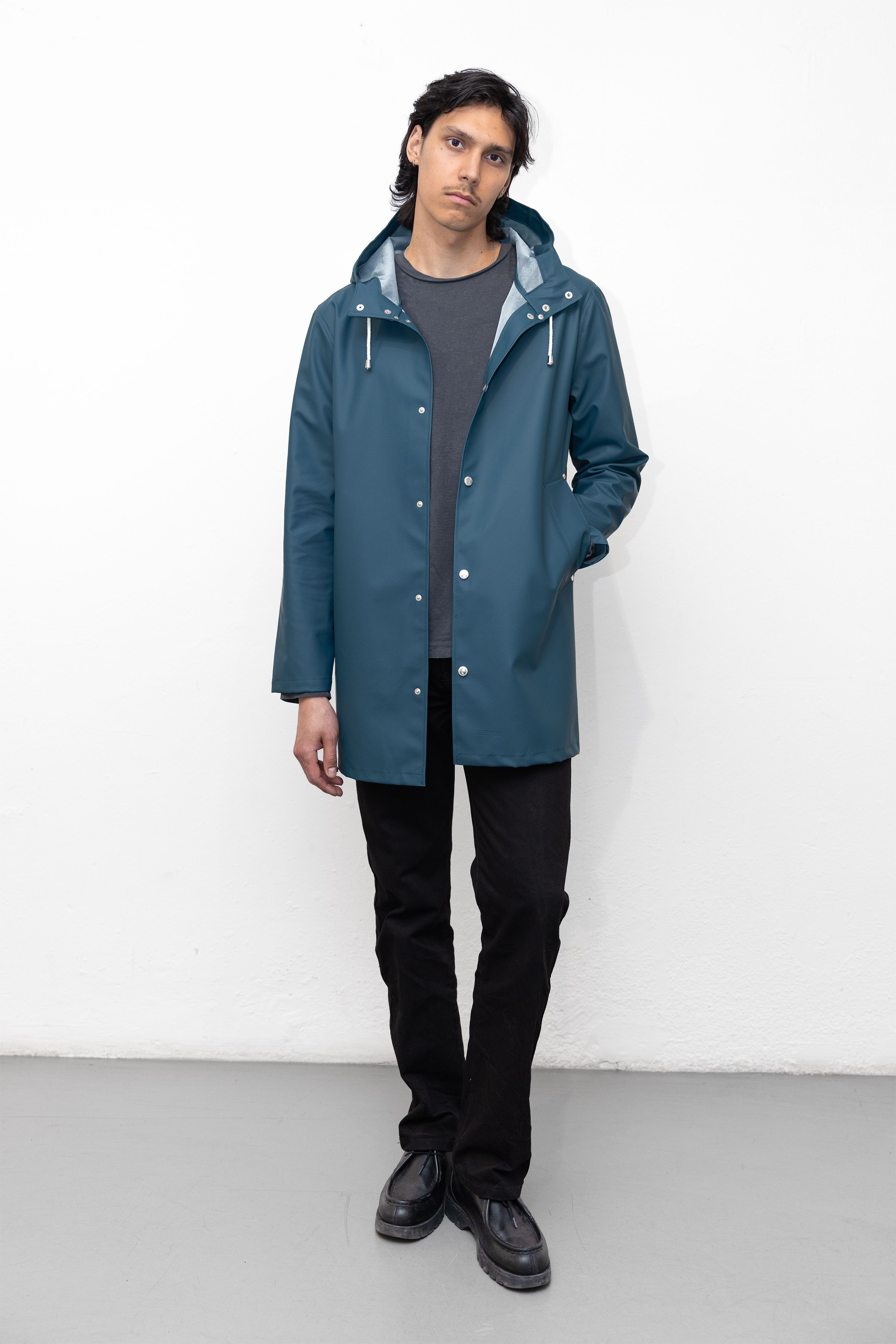 Stockholm Lightweight Raincoat Petrol blue - 1