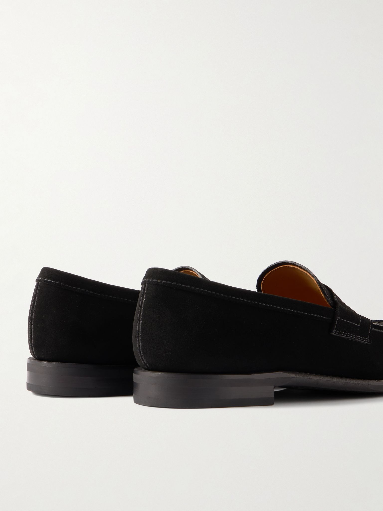 Gateshead Suede Penny Loafers Black - 5
