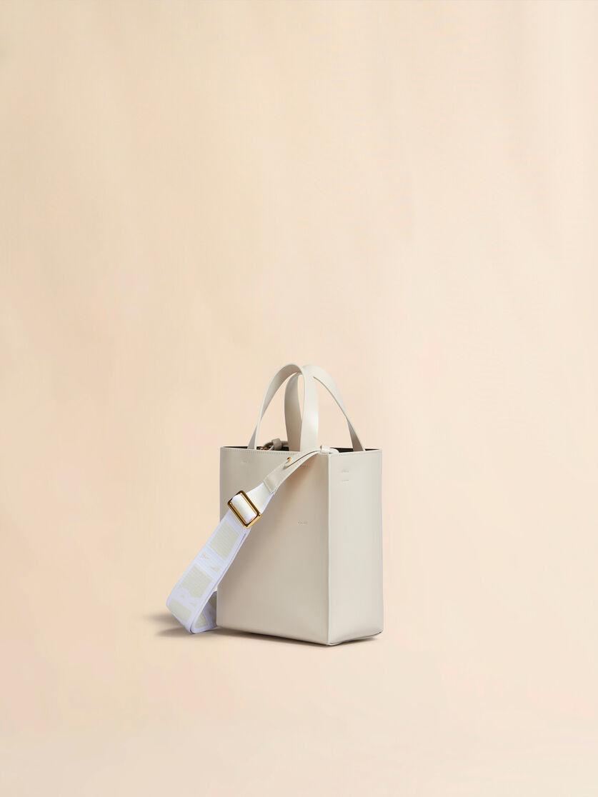 MUSEO MINI BAG IN CREAM LEATHER - 2