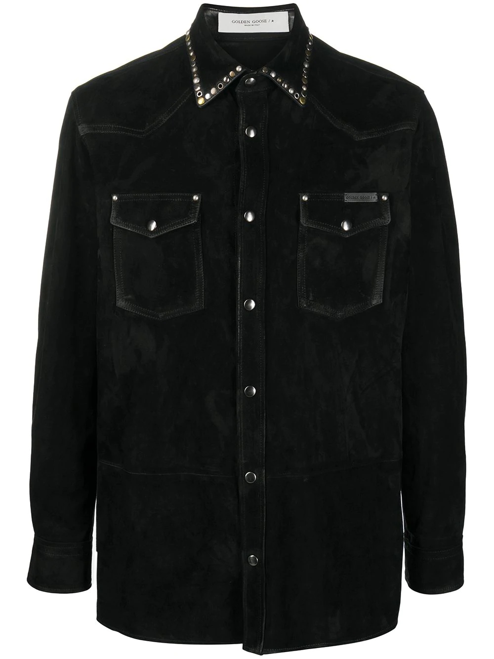 studded shirt jacket - 1