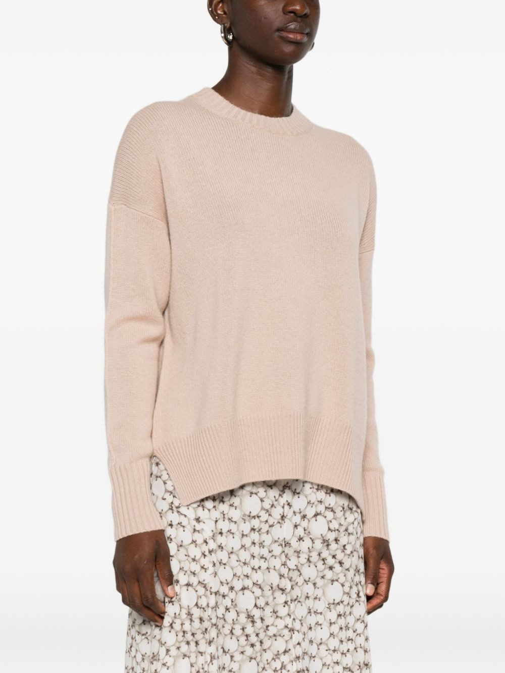 round-neck cashmere sweater - 3