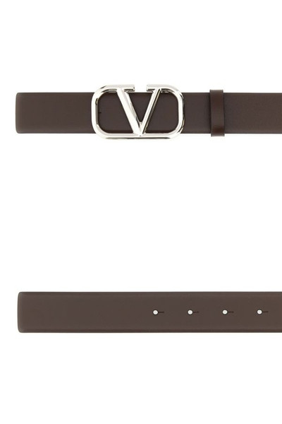 Valentino Dark brown leather Vlogo Signature belt outlook