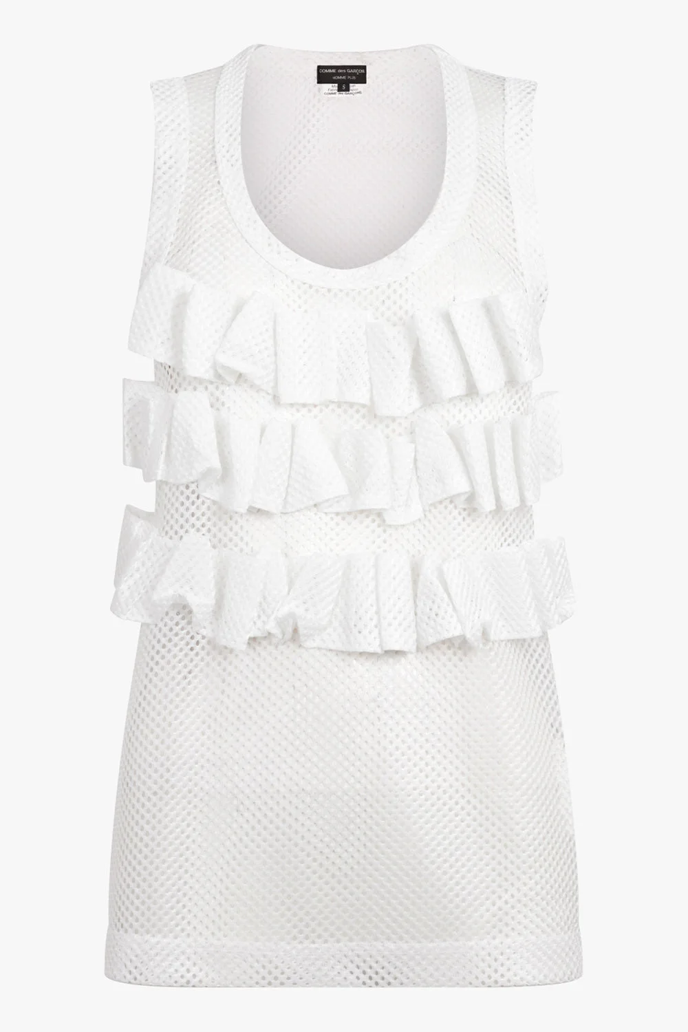 MESH SINGLET TOP | WHITE - 1