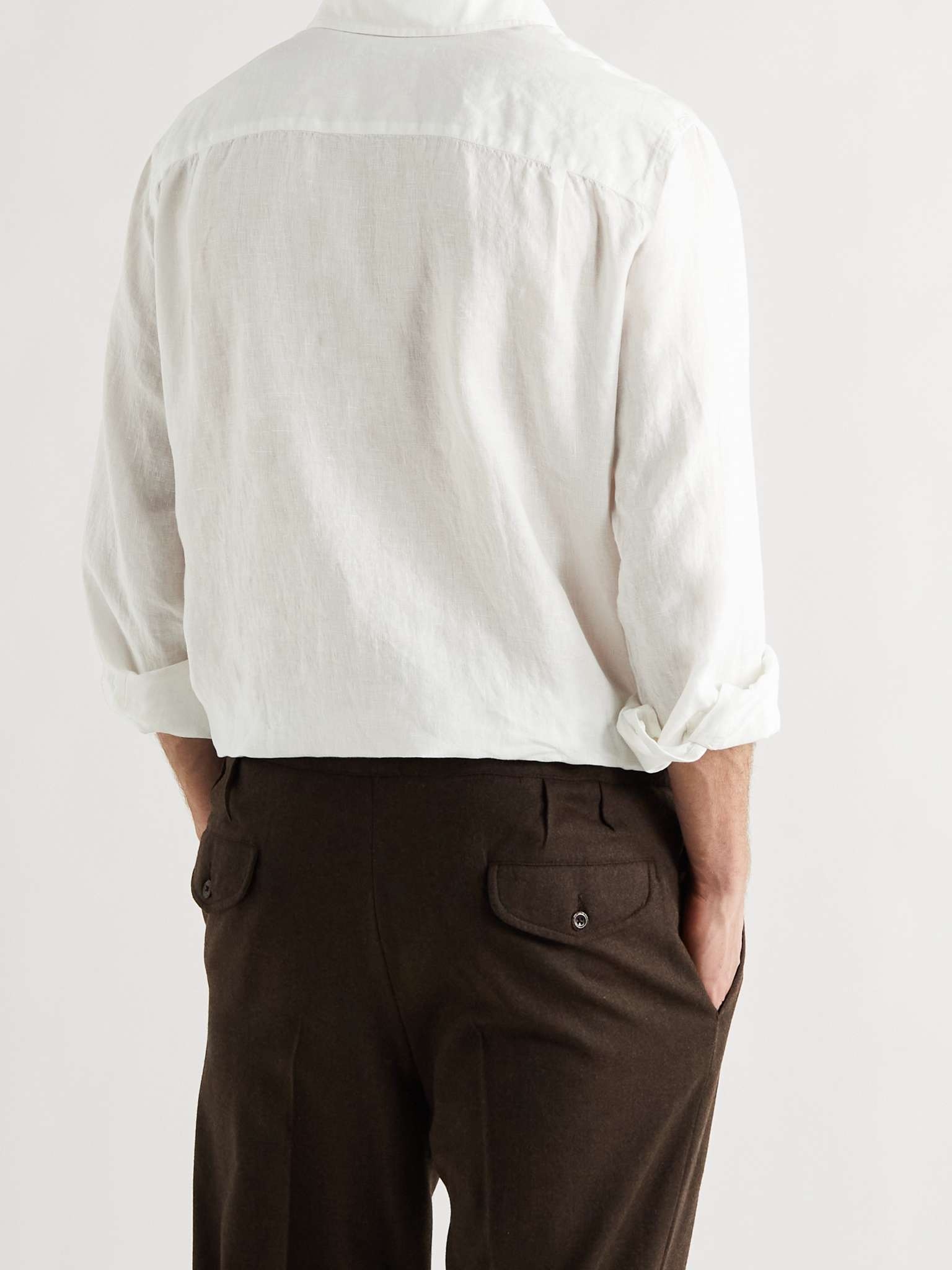 Andre Linen Half-Placket Shirt - 4