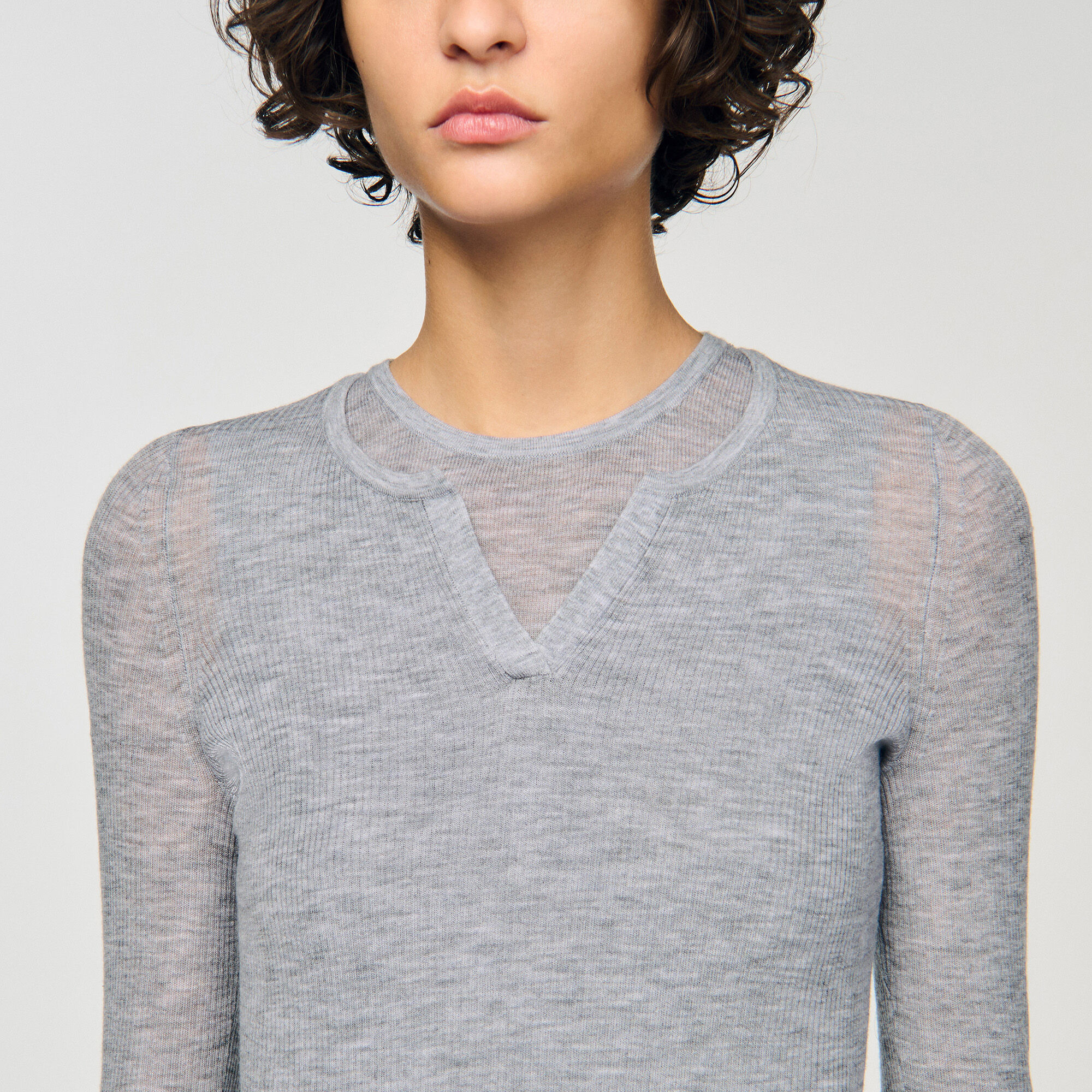 WOOL LAYERED EFFECT SWEATER - 3