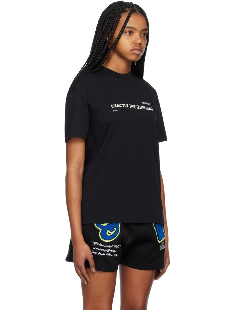 Black 'Exactly The Opposite' T-Shirt 2