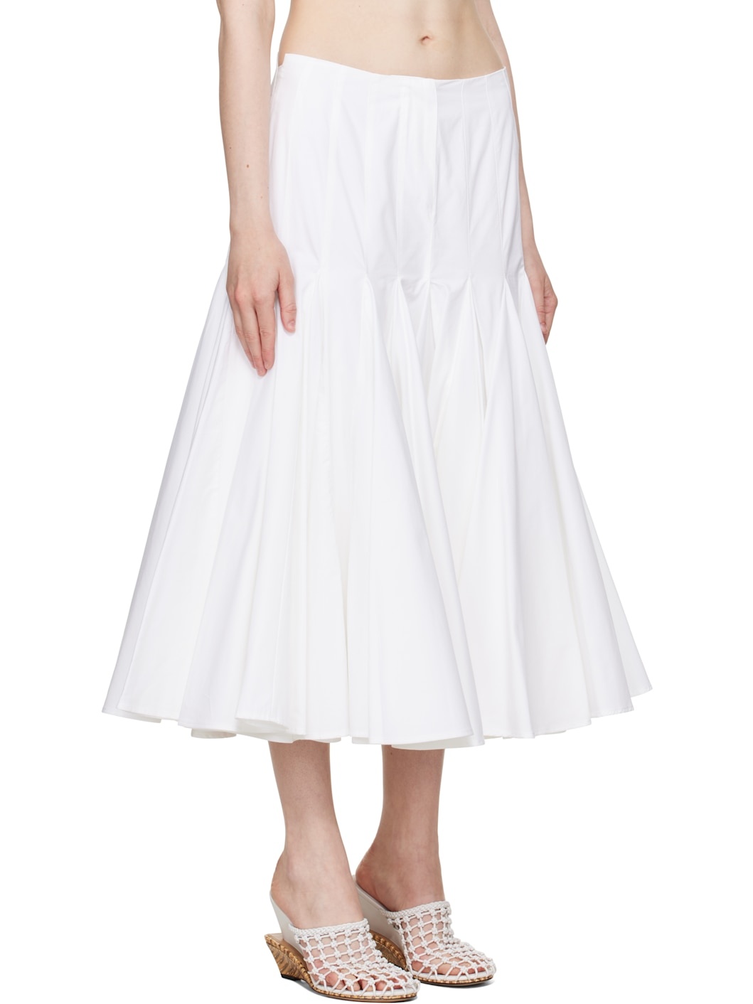 White La Croisière 'The Agave' Midi Skirt - 2
