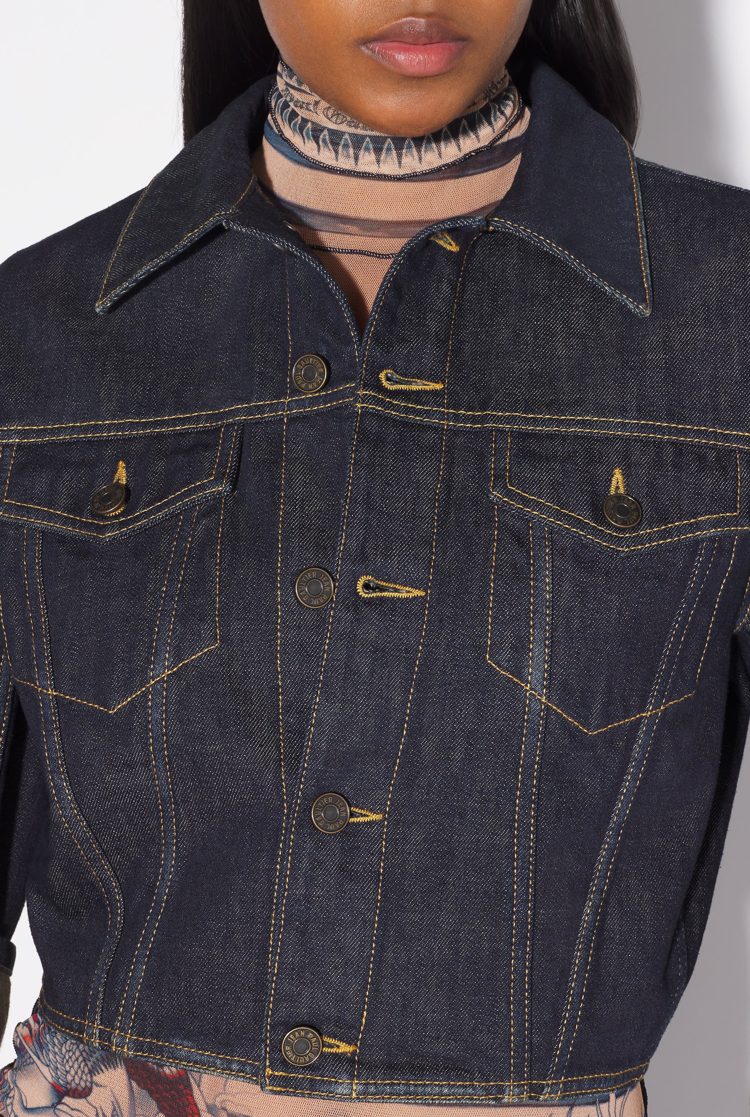 THE CROPPED CUFF DENIM JACKET - 5