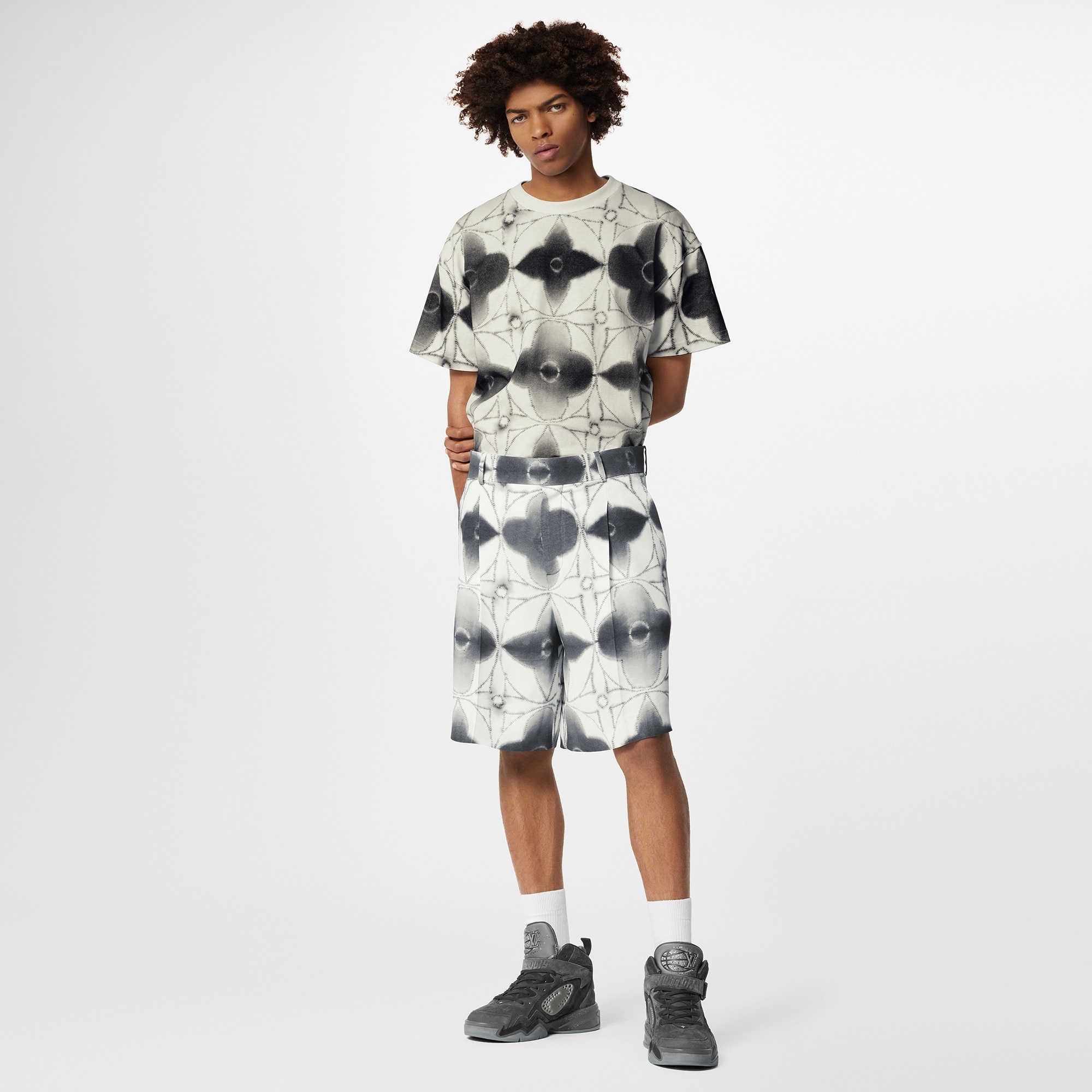 Monogram Shibori Tailored Shorts - 2