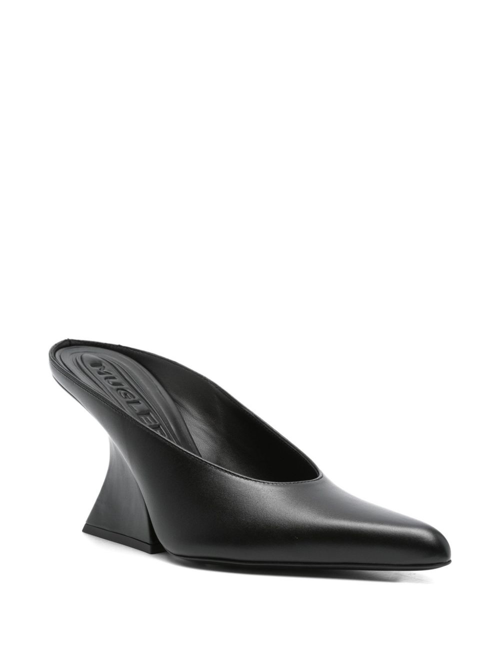 100mm sculpted heel pointed-toe heeled mules - 2