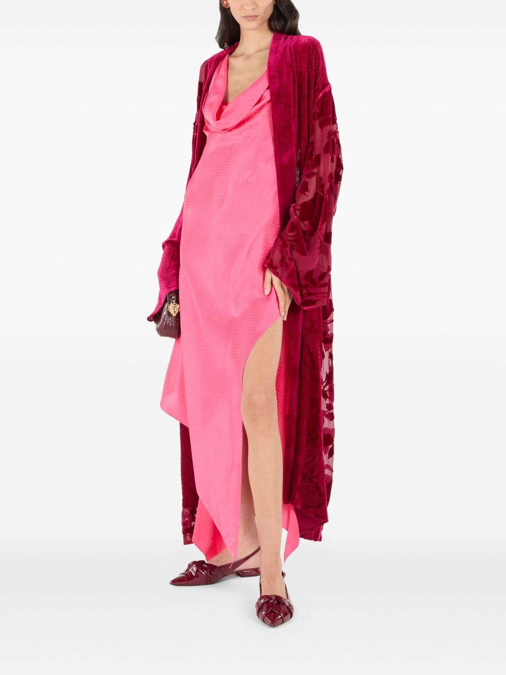 silk midi dress - 2