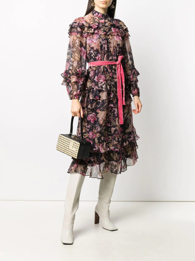 Zimmermann Lucky Mulberry Floral tiered dress outlook