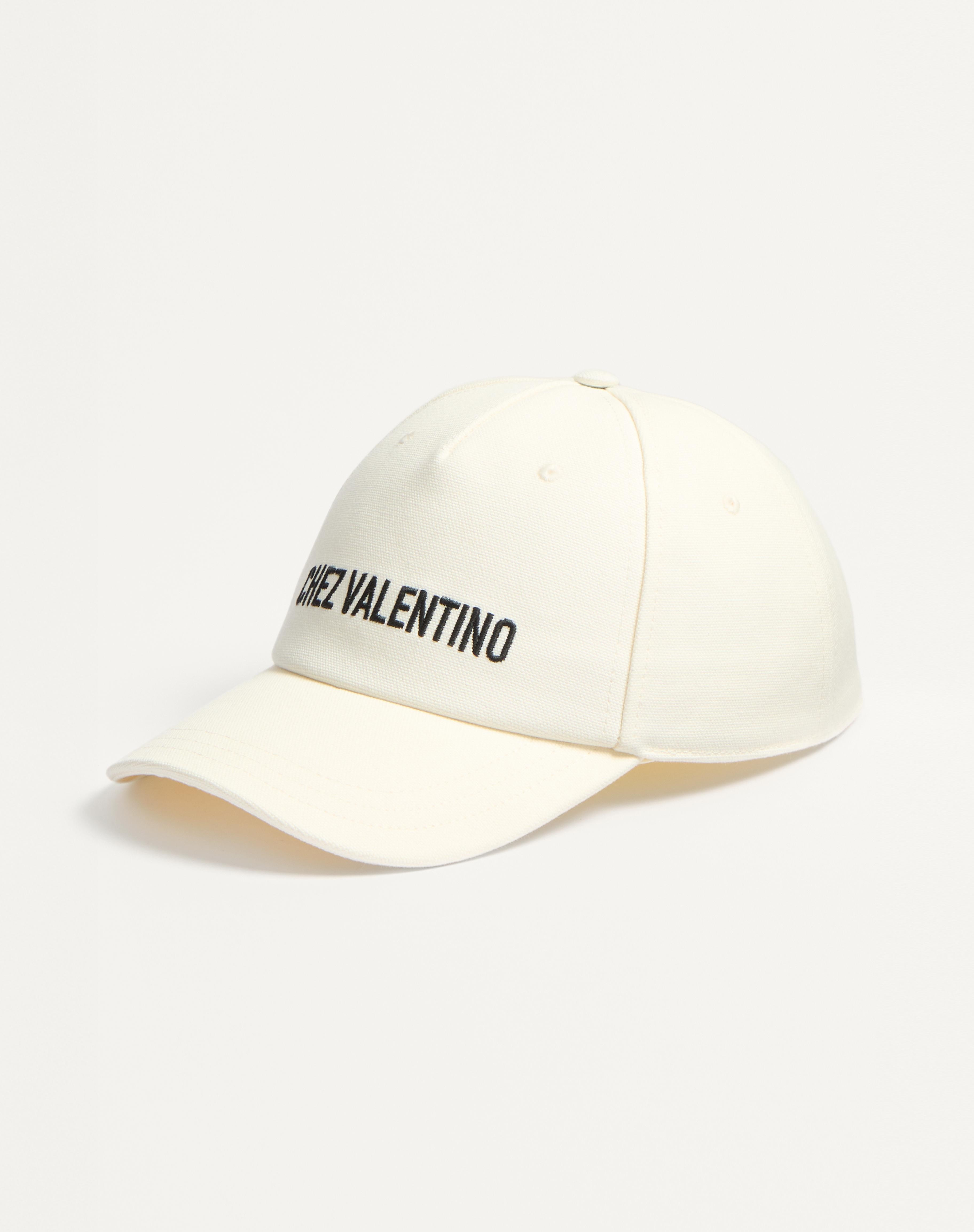 CHEZ VALENTINO COTTON BASEBALL CAP WITH EMBROIDERY - 2