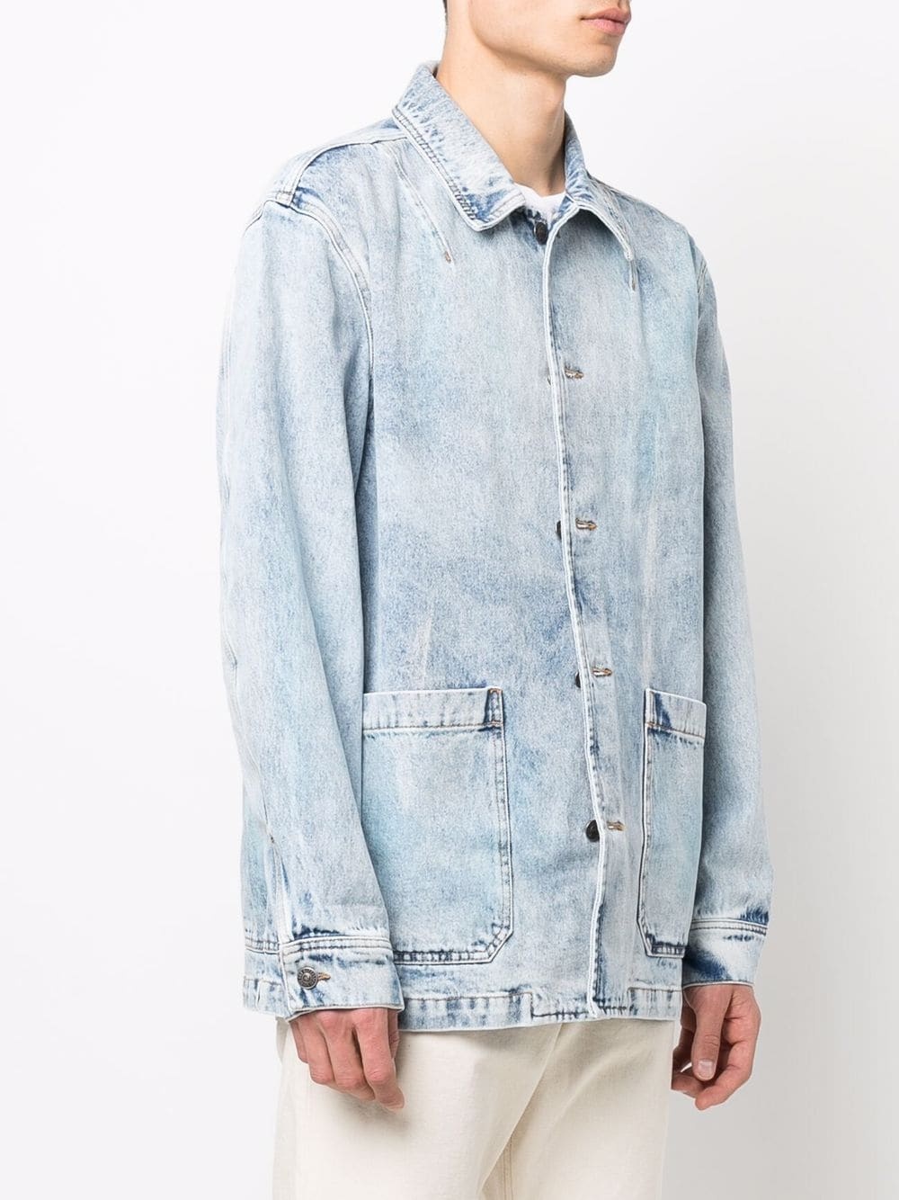 acid-wash denim jacket - 4