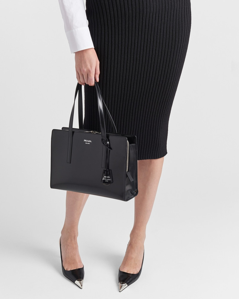 Prada Brushed leather slingback pumps outlook
