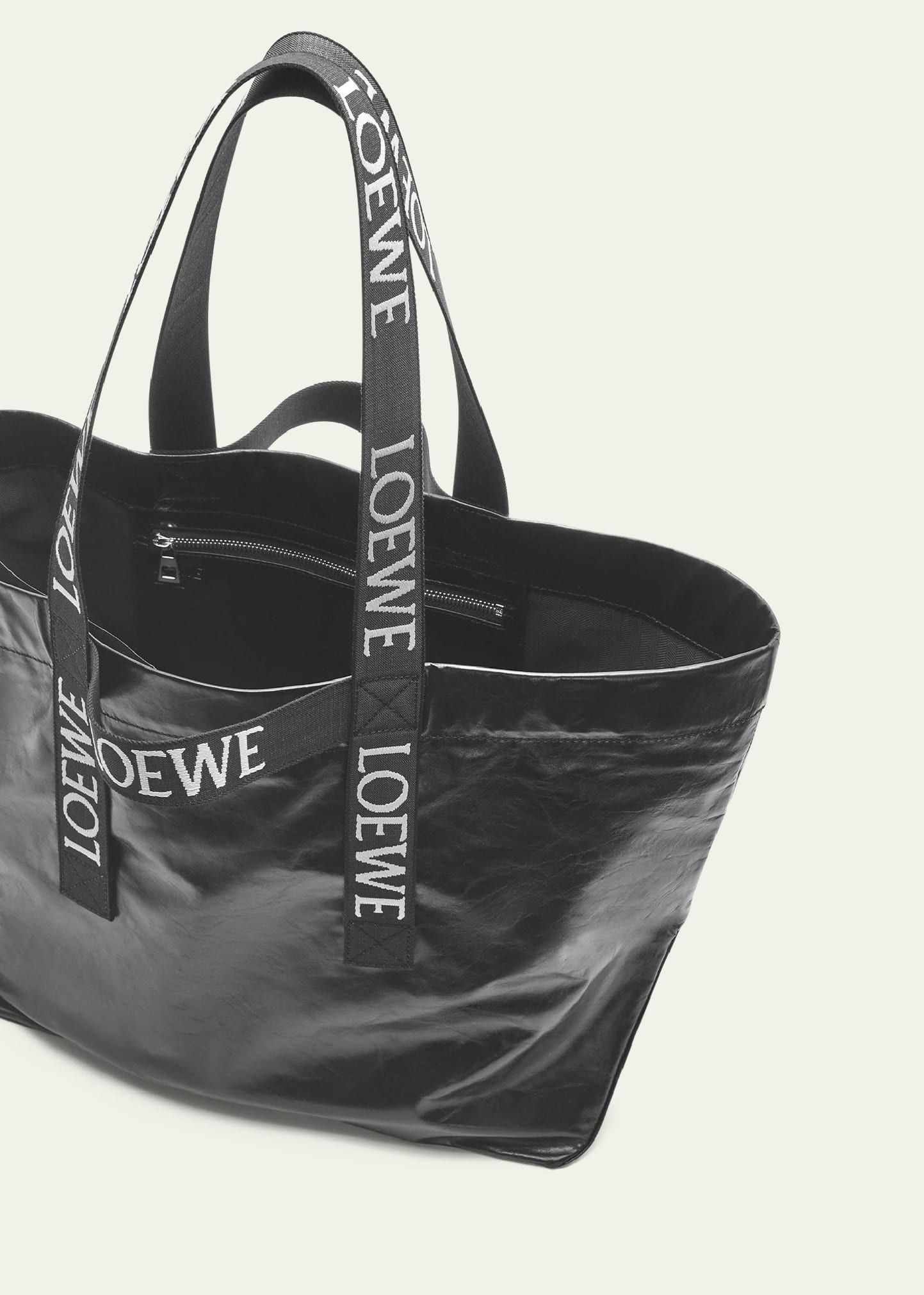 Men's Leather Fold Shopper Bag - 2