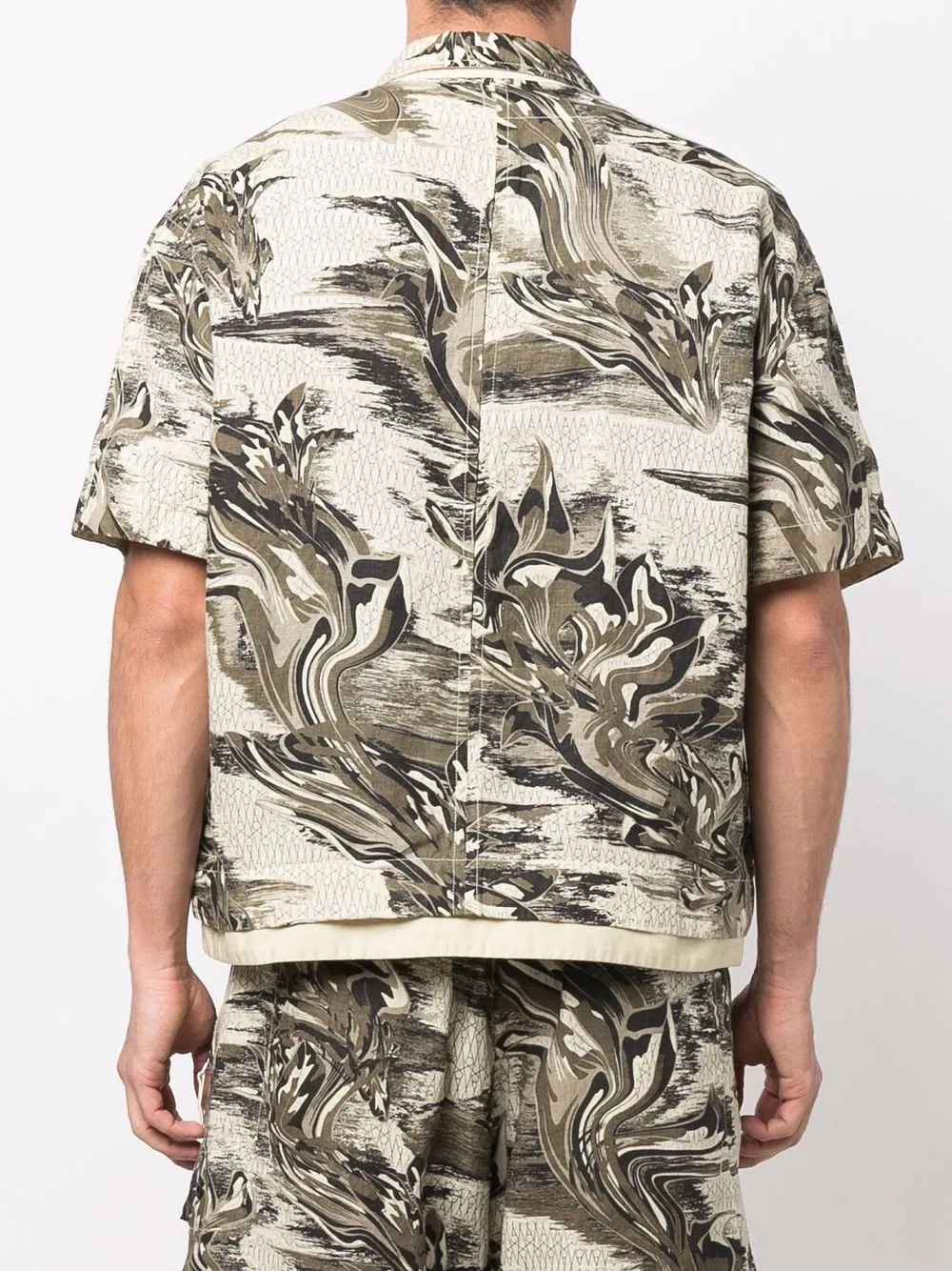 abstract-print short-sleeve shirt - 4