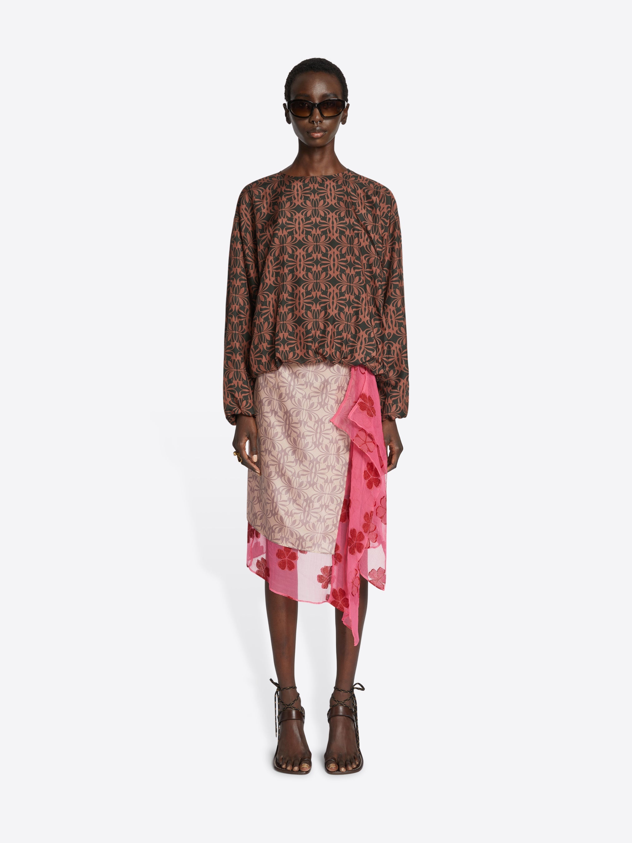 SILK WRAP SKIRT - 2