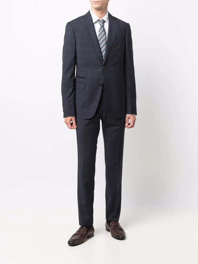 Z Zegna check single-breasted suit outlook