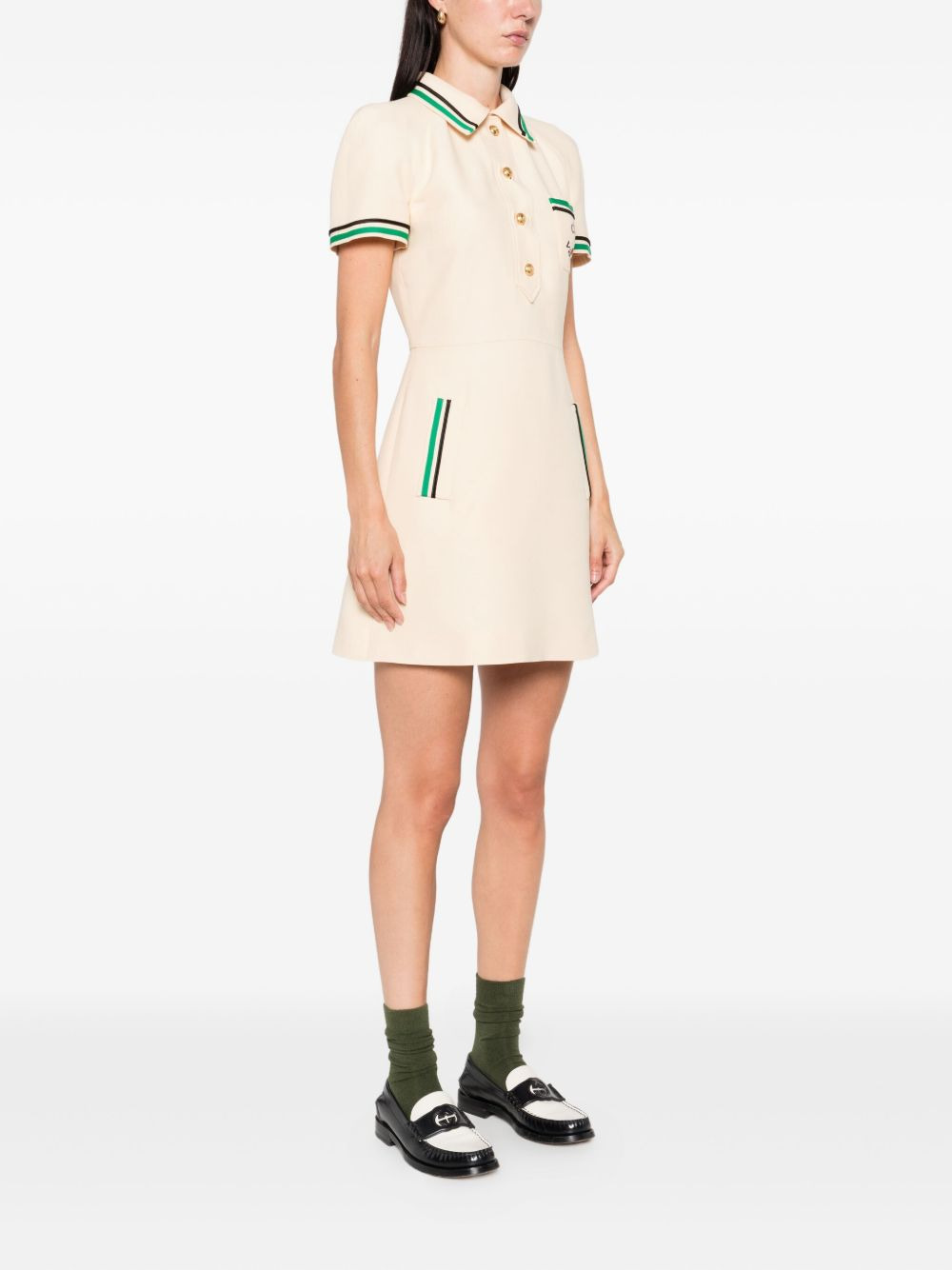 cherry-motif polo dress - 3