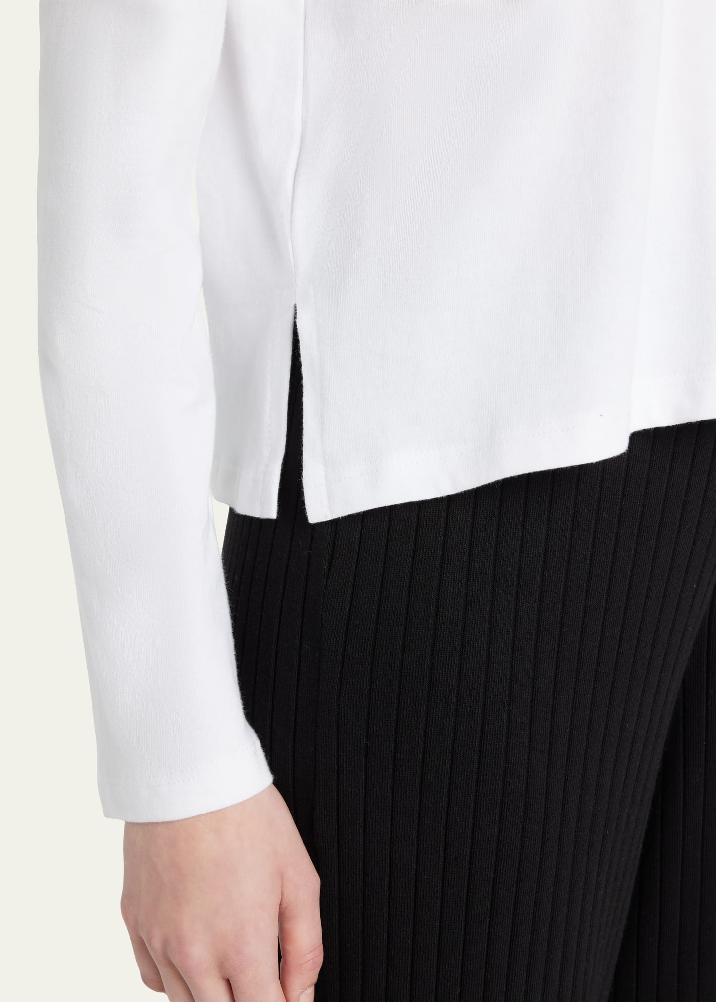 Maya Long-Sleeve Cotton T-Shirt - 5