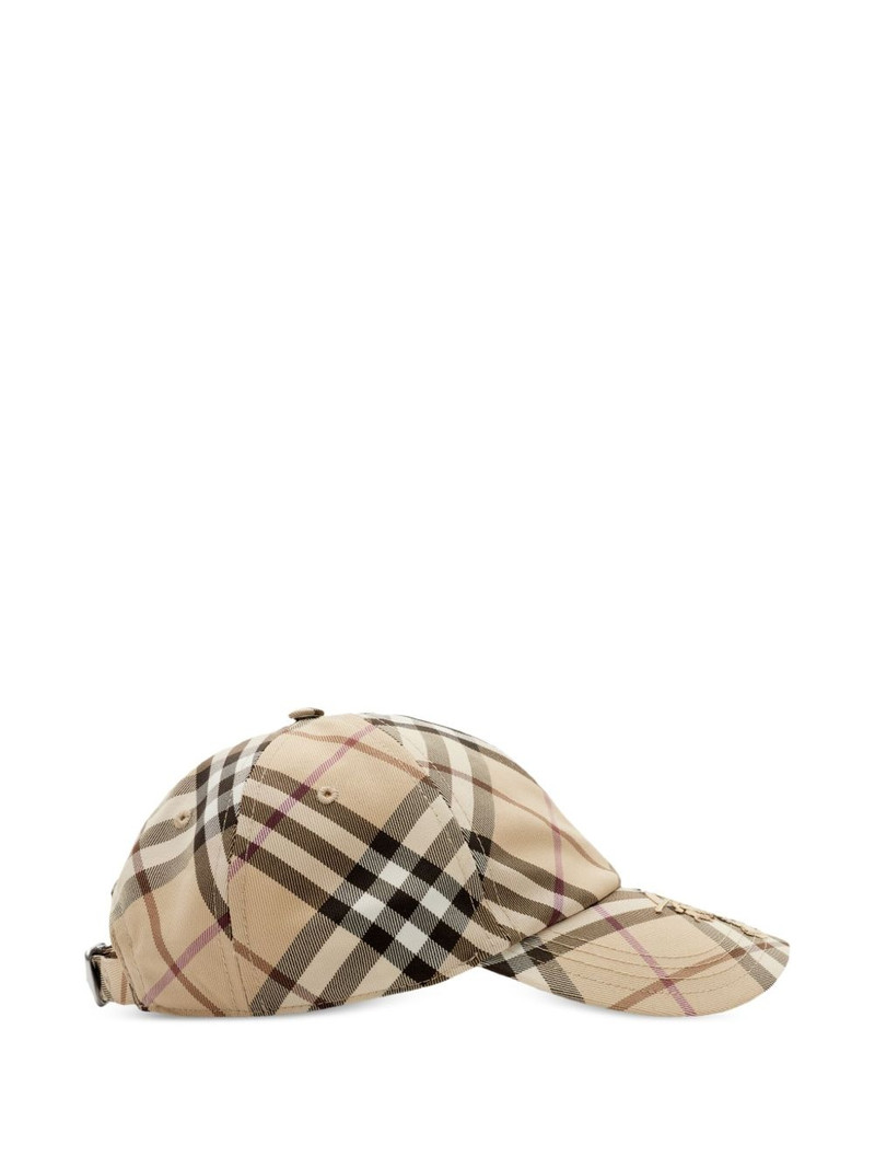 Burberry check pattern twill baseball cap outlook