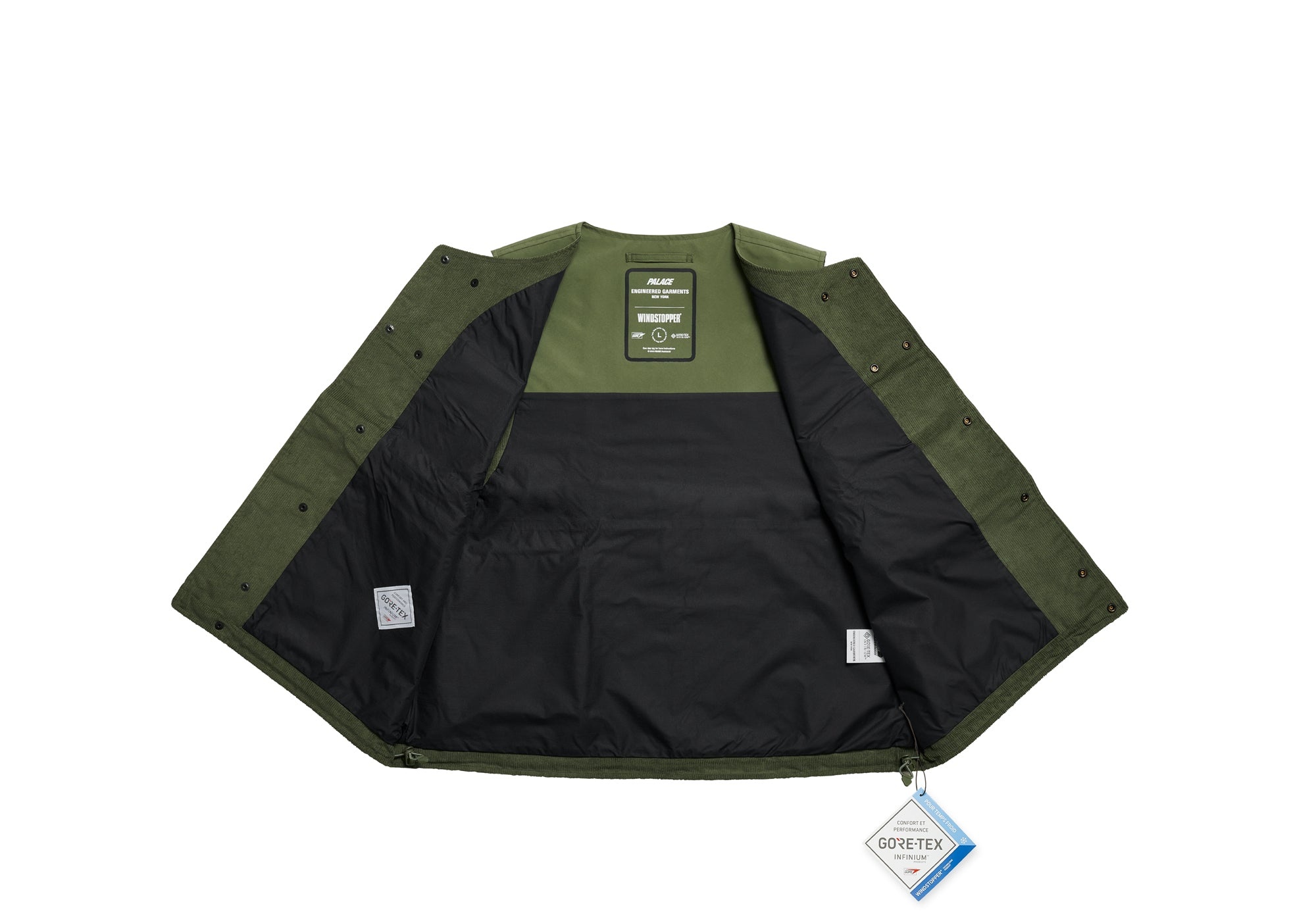 PALACE ENGINEERED GARMENTS GORE-TEX INFINIUM COVER VEST OLIVE - 4