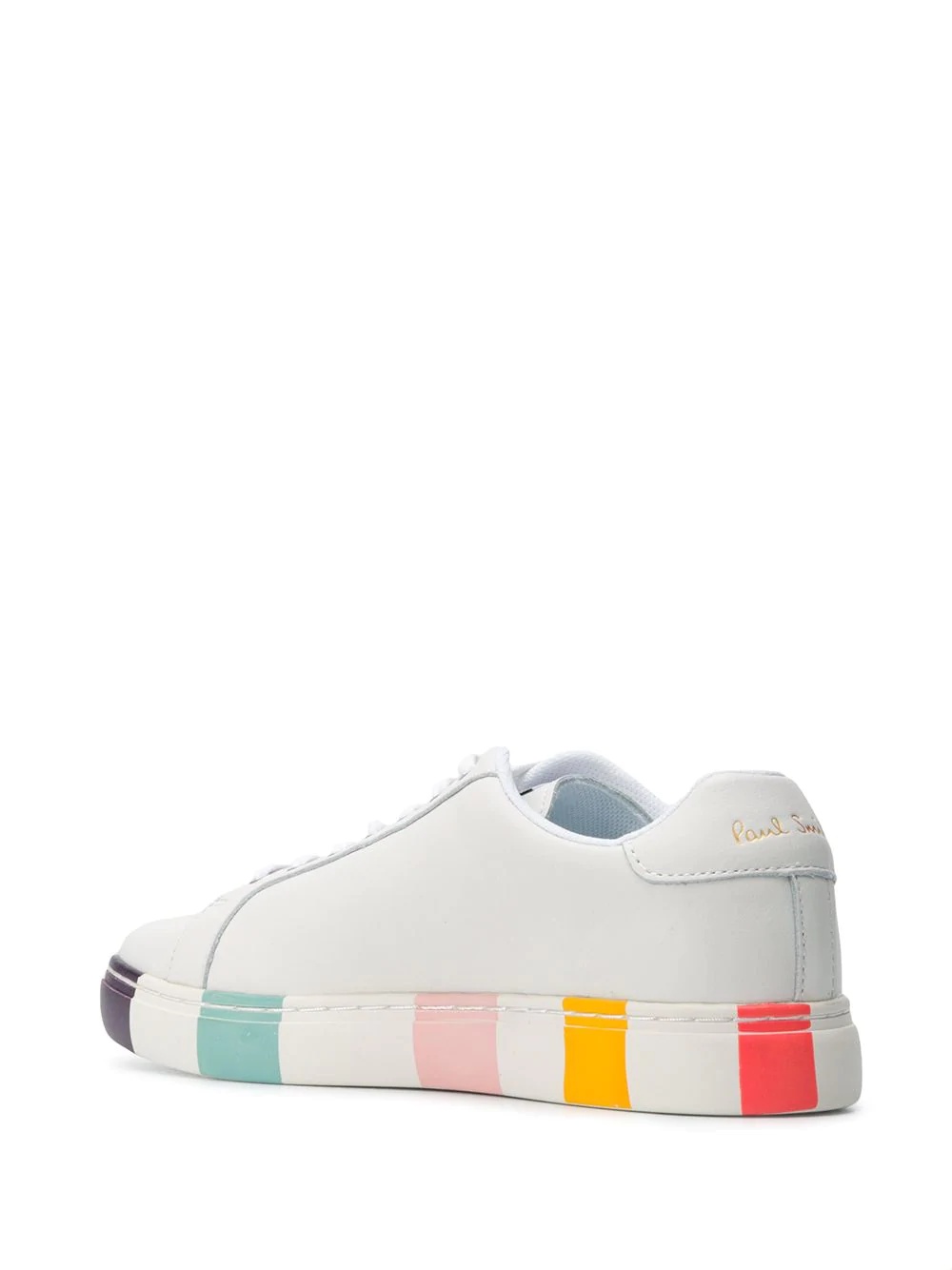 striped heel lace-up sneakers - 3