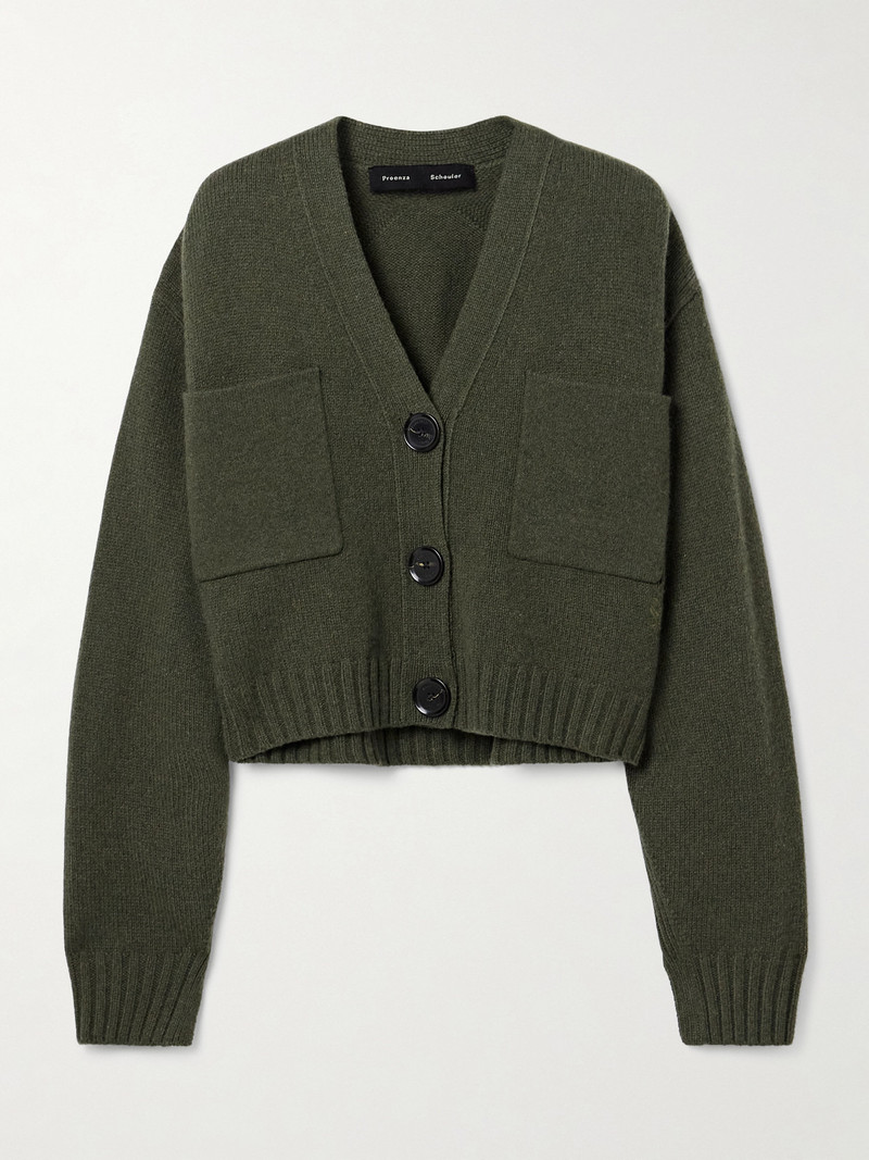 Sofia Cropped Cashmere And Wool-blend Cardigan - 1