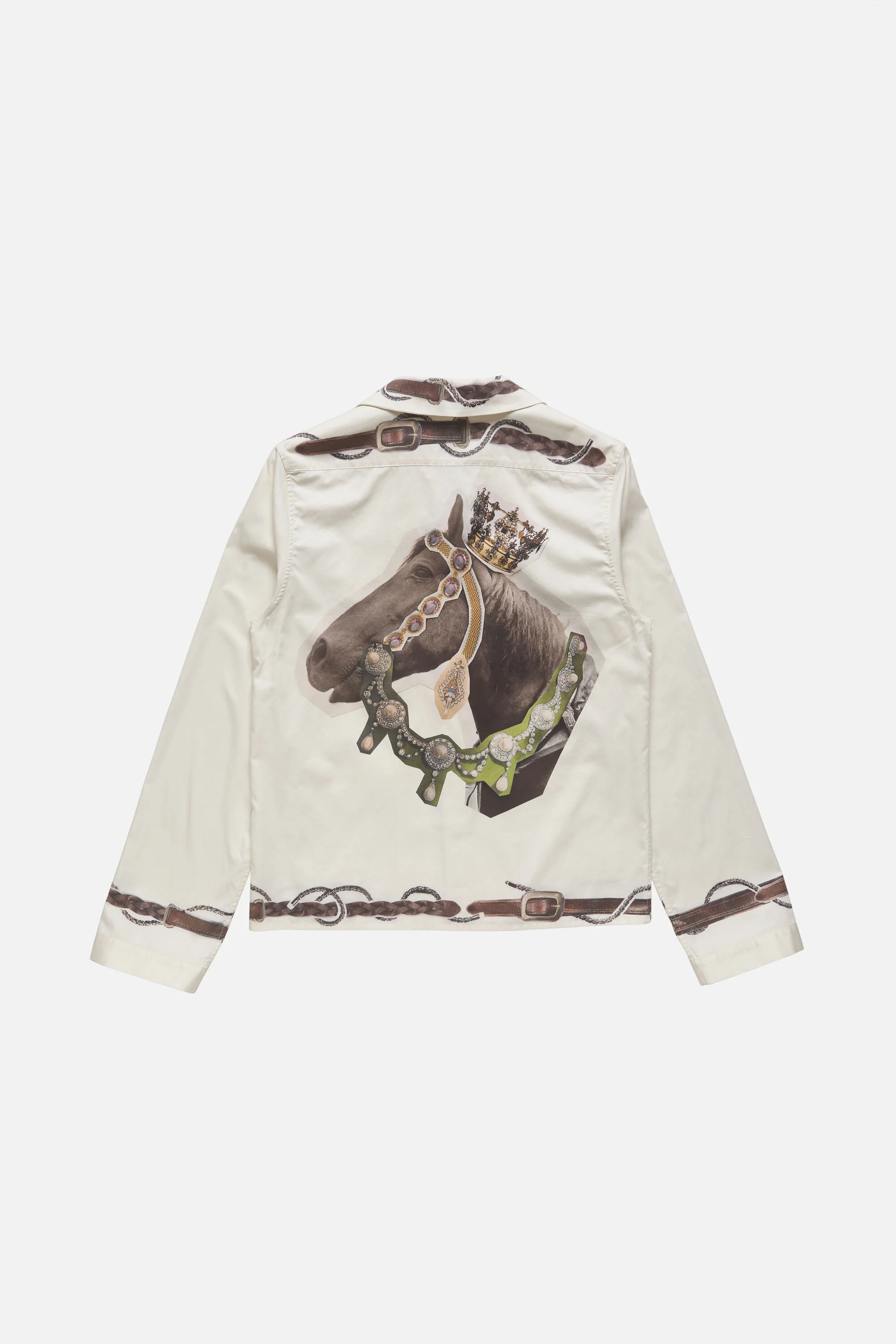 Horse print overshirt - White/brown - 1