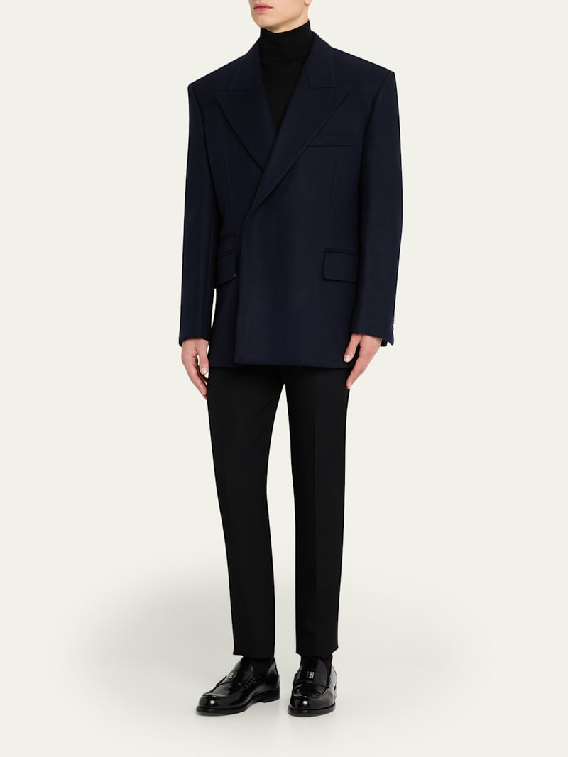 Givenchy Men's Deconstructed Wool Peak-Lapel Sport Jacket outlook
